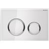 Geberit Placca di comando Sigma 21 vetro bianco/cromato 115.884.SI.1