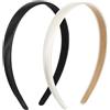 Bremorou 2 fasce per capelli in raso, regolabili, sottili, da donna, alla moda, per ragazze, feste, matrimoni, palcoscenici, vacanze, yoga, lavaggio viso