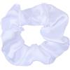 Whakano 4 pezzi di elastici per capelli, elastici per capelli, scrunchies morbidi, anelli per capelli, elastici riutilizzabili, per coda di cavallo, capelli lunghi o ricci spessi, per donne e ragazze, bianco