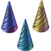 ASQzhuLIWing 3 pezzi di cono a spirale Giocattoli Fidget Pyramids a spirale Pyramids 3D Stampato di decompressione impossibile Desktop Mini Sculture Decorazioni e regali