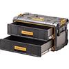 DEWALT DWST83529-1, TOUGHSYSTEM 2.0 2x CASSETTIERA- CHIUSURE AUTO STACKING - Chiusure intuitive, facili da usare e che fanno risparmiare tempo per collegare i moduli insieme