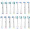 Betterchoi 8 testine di ricambio Interspace e 8 testine di ricambio Ortho Care compatibili con spazzolino elettrico Oral B, bianco.