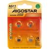 Aigostar Batteria bottone Aigostar 1,5V LR44 Zinco manganese confezione da 4 pile