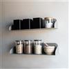 MILUKA Libreria da Parete Sospesa | Set 2 Mensole da Muro Design 60 cm | Libreria Modulare e Invisibili | Effetto Invisibile | Porta Libri e CD, Organizzazione Cucina e Decorazione