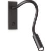 Ideal Lux IO APPLIQUE A PARETE BIANCO FLESSIBILE IN GOMMA LED 3000 K 3W 300 lm NERO