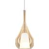 Ideal Lux KALIQUE LAMPADARIO SOSPESO 1 LUCE ATTACCO E27 DOPPIO VETRO SATINATO E AMBRA 18X40CM