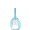Ideal Lux KALIQUE LAMPADARIO SOSPESO 1 LUCE ATTACCO E27 DOPPIO VETRO SATINATO E AZZURRO 18X36CM