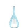 Ideal Lux KALIQUE LAMPADARIO SOSPESO 1 LUCE ATTACCO E27 DOPPIO VETRO SATINATO E AZZURRO 18X40CM