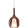 Ideal Lux KALIQUE LAMPADARIO SOSPESO 1 LUCE ATTACCO E27 DOPPIO VETRO SATINATO E RAME 18X36CM