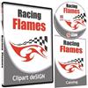 Clipart deSIGN USA Racing Flames Clipart-Vinyl Cutter Plotter Immagini-Vector Clip Art Grafica CD-ROM