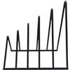 Kx9Lb8d portadocumenti Organizzatore for cartelle portadocumenti antiscivolo, scaffale triangolare for libri, organizer for ufficio ricette Vassoi per lettere(Nero)