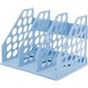 Kx9Lb8d portadocumenti Scaffale for archiviazione dati da ufficio, scaffale for libri, riviste, file Vassoi per lettere(Blue)