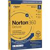 Symantec Norton Life Lock 360 Deluxe 50GB GE 1 User 5 Device 12MO Jahreslicenza, 5 licenzaen Windows, Mac, Andr