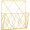 Kx9Lb8d portadocumenti Portariviste e giornali da parete, scaffale for libri appendere alla Vassoi per lettere(Gold)