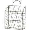 Kx9Lb8d portadocumenti Mensole decorative for la casa in ferro da parete con portariviste portatile Vassoi per lettere(Black handle)