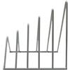 Kx9Lb8d portadocumenti Organizzatore for cartelle portadocumenti antiscivolo, scaffale triangolare for libri, organizer for ufficio ricette Vassoi per lettere(Grijs)