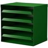 Kx9Lb8d portadocumenti Organizzatore di documenti for l'organizzazione degli spazi lavoro, vassoio porta lettere a 5 livelli, scrivania, file Vassoi per lettere(Green)