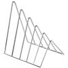 Kx9Lb8d portadocumenti Organizzatore for cartelle portadocumenti antiscivolo, scaffale triangolare for libri, organizer for ufficio ricette Vassoi per lettere(Silver)