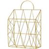Kx9Lb8d portadocumenti Mensole decorative for la casa in ferro da parete con portariviste portatile Vassoi per lettere(Golden handle)
