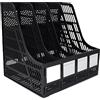 Kx9Lb8d portadocumenti Libreria for archivio di cartelle e dati da scrivania for ufficio Vassoi per lettere(Nero)