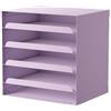 Kx9Lb8d portadocumenti Organizzatore di documenti for l'organizzazione degli spazi lavoro, vassoio porta lettere a 5 livelli, scrivania, file Vassoi per lettere(Purple)