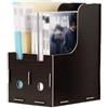 Kx9Lb8d portadocumenti Archiviazione verticale di file, organizer da scrivania, porta riviste, ufficio Vassoi per lettere(Bruin)