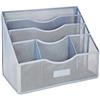 Kx9Lb8d portadocumenti Organizzatore verticale for cartelle portadocumenti, raccoglitore for documenti cartacei e riviste Vassoi per lettere(Silver)