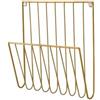 Kx9Lb8d portadocumenti Portariviste da parete, portadocumenti, organizzatore di posta in ferro, portagiornali for lettere e cartelle Vassoi per lettere(Gold)
