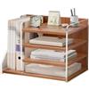 Kx9Lb8d portadocumenti Organizer da scrivania for ufficio a 4 livelli, vassoio porta lettere, riviste, portadocumenti A4 Vassoi per lettere