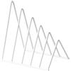 Kx9Lb8d portadocumenti Organizzatore for cartelle portadocumenti antiscivolo, scaffale triangolare for libri, organizer for ufficio ricette Vassoi per lettere(Bianco)