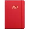 Povanjer Agenda 2024, agenda giornaliera 2024 | Libro 'agenda | Agenda giornaliera settimanale e mensile 2024, agenda per lavoro, scuola, casa [CD-ROM]