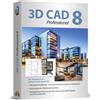 Markt + Technik Home design and 3D construction software compatible with Windows 11, 10, 8.1, 7 - Plan and design buildings from initial rough sketches to the finished blueprints - 3D CAD 8 Professional