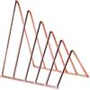 Kx9Lb8d portadocumenti Organizzatore for cartelle portadocumenti antiscivolo, scaffale triangolare for libri, organizer for ufficio ricette Vassoi per lettere(Rose Golden)