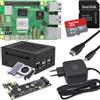 smart-home-komponente Raspberry Pi 5 16 GB PCIe M.2 NVMe, kit | alloggiamento in metallo | Active Cooler | M.2 NVMe SSD PCIe Board | alimentatore USB-C 45 W | scheda SD da 64 GB | cavo micro HDMI 4K | ideale per Home
