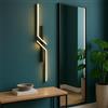 Arcadia Applique da Parete Interno LED 60 cm 16W 2200 Lumen 4500K Luce Naturale - Lampada da Muro Moderna per Soggiorno, Bagno, Cucina, Camera da Letto e Corridoio - Modello Ephyra (Nero - 1 Unità)