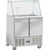 CoolHead Saladette Refrigerata BB90 con Top Apribile e Rubinetto - N° 2 Porte Inox - Capacità lt 247