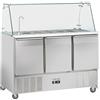 CoolHead Saladette Refrigerata BB93 con Top Apribile e Rubinetto - N° 3 Porte Inox - Capacità lt 368