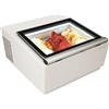 CoolHead Espositore da Banco per Gelato in Vaschetta VBG3W - Acciaio Verniciato Bianco - N° 3 Vaschette lt 5