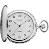 REGENT Orologio da tasca da uomo Savonnette 50 MM meccanico a carica manuale numeri arabi, argento/bianco