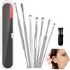 MCSQK Pulisci Orecchie, 8 Pcs Acciaio inossidabile Ear Wax Remover Pulisci Orecchie Spirale Kit Pulizia Orecchio, Riutilizzabile Strumenti Rimozione Cerume Set per Neonati Bambini e Tutta la Famiglia Igiene