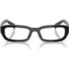 Prada Occhiali da Sole PRB06S 16K08N Nero/Trasparente con Filtro Luce Blu Donna 53/19/145