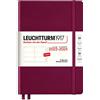 LEUCHTTURM1917 367600 Agenda settimanale medio (A5) 2024, 18 mesi, Port Red, inglese