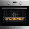 Electrolux Forno Multifunzione da Incasso EOM3H04X, Serie 300, 68L, Classe A, Ventilato, Grill, Pulizia a Vapore, Timer, Teglia XL, Acciaio Inox