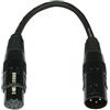 ACCU-CABLE Accu Cable - Cavo a 3 poli da maschio XLR a femmina XLR, colore: nero