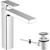 hansgrohe Vernis Shape - Rubinetto per lavabo con scarico a tirante, Miscelatore lavabo risparmio idrico (EcoSmart) con altezza bocca 190 mm, cromo, 71562000