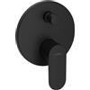 hansgrohe Rebris S Miscelatore monocomando vasca da incasso, rubinetto per vasca da bagno a 2 funzioni, nero opaco
