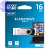 GOODRAM PEN DRIVE 16GB GOODRAM USB 2.0 UTS2 NERA con SWIVEL 20R/5W - UTS2-0160K0R11