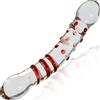 FOPS dildo in vetro rosso 21 cm, diametro 3,5 cm, dildo doppio 1 St
