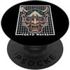 Hannya Oni By Tokyo-Waves Hannya Oni Grid Devil Yokai - Maschera da tatuaggio giapponese con diavolo PopSockets PopGrip Adesivo