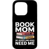Dog Lover Reading Mom Bookworm Sunset Custodia per iPhone 15 Pro Book Mom Dog Lover I miei libri e cani hanno bisogno di me